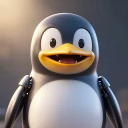 Closeup model robot, Anthropomorphic penguin, WIP,sharp teeth, Springtrap, Fnaf. Photorealistic. 4k. God rays. Highly detailed. VRay Rendering. Unreal Engine.