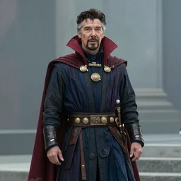 film still of tom selleck as doctor strange in avengers endgame, 4 k
