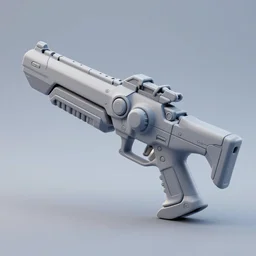 3 d mechanical gun blade, hard surface model, 3 d weapon, cute, futuristic, sleek, gunpla