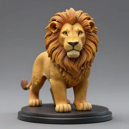 80mm resin detailed miniature of fluffy lion cub, Product Introduction Photos, 4K, Full body, simple background