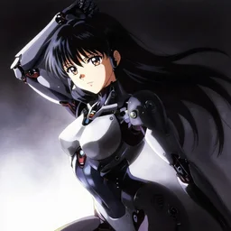 anime visual, beautiful girl android, fantasy style, cute face by yoh yoshinari, katsura masakazu, studio lighting, dynamic pose, dynamic perspective, strong silhouette, anime cels, ilya kuvshinov, cel shaded, crisp and sharp, rounded eyes, moody