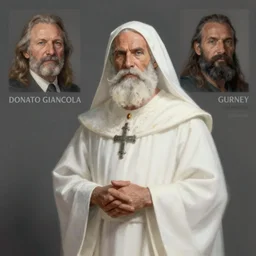 Cult leader wearing white robes as a fantasy D&D character, portrait art by Donato Giancola and James Gurney, digital art, trending on artstation
