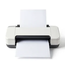 embroidered printer, 8k product photo, isolated on a pure white background, centered, entire object in frame, sharp focus, soft studio lighting