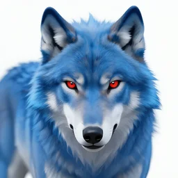 blue wolf with red eyes, blue fur highly detailed, deep focus, digital painting, smooth, sharp focus, anime art style, trending on artstation, 4 k