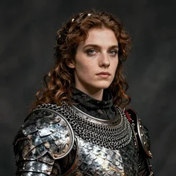 hyper realistic photography portrait of medieval warrior in fish - scale chain armor cinematic, brom, mucha, moebius juan gimenez artstation, cgsociety