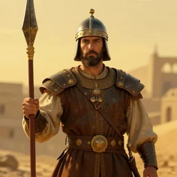 portrait of an ottoman warrior, golden hour, 1 9 1 0, trending on artstation, by artgem
