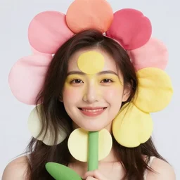beautiful funny flower avatar woman