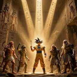 an 8 k hi res well lit dynamic volumetric lighting god rays 8 0 mm photo of hieroglyphics of zardoz and goku and orcs and jim henson and hercules greek and roman mythology john snow game of thrones dragon marvel iceland vikings king arthur maul horror zombie