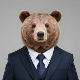 bear wearing suit portrait