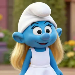 headshoot of alice eve as smurfette