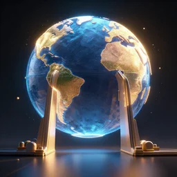 a portal, global illumination, 3 d art, particles