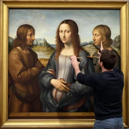 linear algebra vandalizing a painting from the renaissance