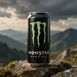 a unique monster energy drink can hyper realistic photo