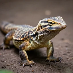 close up of a goanna lizard dinosaur theropod