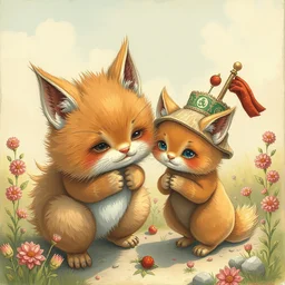 album cover art for cute fuzzy critter and master jpeg by akihiko yoshida