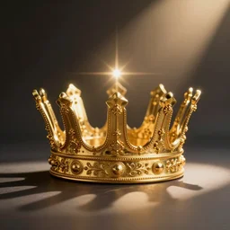 a gold crown shaped like a lens flare