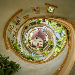 a house inside of a house, droste effect
