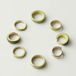 album cover art for minimalist avocado circle rings by akihiko yoshida