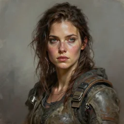 perfectly - portrait of a beautiful female post apocalyptic character in movie poster, intricate, highly detailed, digital painting, loose brush strokes, realistic shaded lighting, artstation, concept art, smooth, sharp focus, illustration, realism, oil painting, unreal engine 5, 8 k, art by peter mohrbacher and and sam spratt