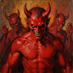 1 9 3 8 scary movie, a line of detailed red power devil blood, oil paint, classic art, 1 3 century style, volume light