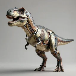 t - rex wearing a cybernetic armor, diffuse lighting, fantasy, intricate, elegant, highly detailed, lifelike, photorealistic, digital painting, artstation, illustration, concept art, smooth, sharp focus, art by john collier and albert aublet and krenz cushart and artem demura and alphonse mucha