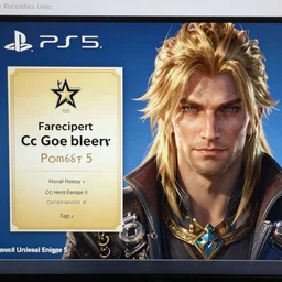 a close up of a man with blonde hair, a character portrait by senior character artist, cg society contest winner, fantasy art, playstation 5 screenshot, unreal engine 5, official art