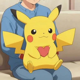 pikachu sitting on your lap confesses his love to you