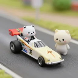 cute little miniature drag race figurines