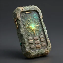 a medieval magical stone that is a cellphone. trending on artstation, craig mullins, rutkowski