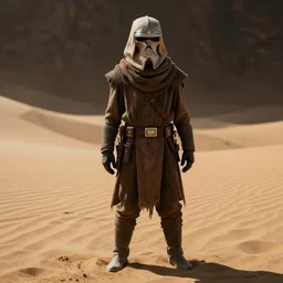 A Tusken Raiders from Star Wars, 8k, exquisite detail, cinematic, Sand, Cinematic Lighting