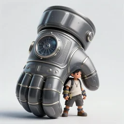 a tiny punk kid with a massive gauntlet, smooth, intricate, elegant, digital painting, artstation, concept art, sharp focus, illustration, art by sam spratt, overwatch character,