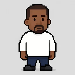 pixel art character kanye west hd