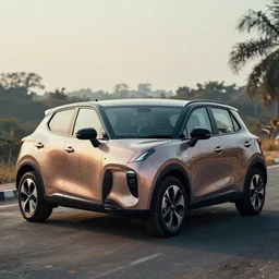 modern car in indian style design, cinematic