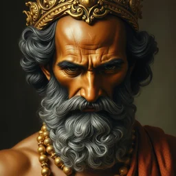 highly detailed potrait of 8 0's rich brown srilankan man as greek god baroque style, painting by james jean, craig mullins, j. c. leyendecker, lights, art by ernst haeckel,
