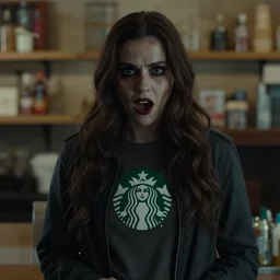 still images from the horror movie Starbucks