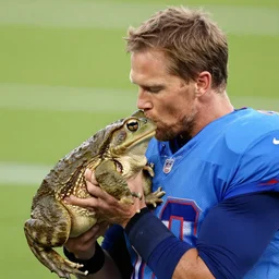 tom brady kissing a toad