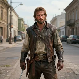 arthur from rdr 2 at tolyatti sportivnaia street photorealism