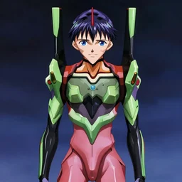 Eva unit 0-1 from Neon Genesis Evangelion, live action, portrait shot,