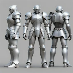multi sided view, 3/4 view, front back, of mecha suit of armor, photoreal, schematic, zbrush, octane render, ray tracing, 3d, artstation