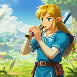 a photograph of the ocarina from the legend of zelda series
