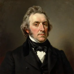upper body portrait of united states president millard fillmore, paul giamatti! portraying, oil on canvas, 1 9 th century american romanticism, detail