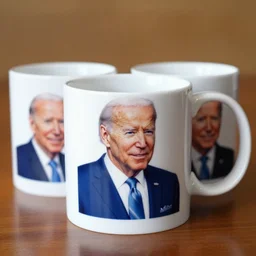 3 d mug of joe biden on a mug