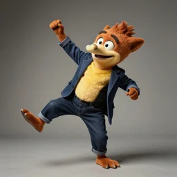 trevor philips dressed as a billionar dancing with crash bandicoot, surrealism, hyper realistic, 2 0 mm lens,