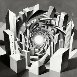 a city by escher, recursive