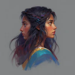 side - profile painted portrait, maya ali as a wind mage, gussy colors, octane render, gloomhaven, matte painting concept art, official fanart behance hd artstation by jesper ejsing, by rhads and makoto shinkai and lois van baarle and ilya kuvshinov and rossdraws