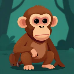 a monkey, a character portrait by alex petruk ape, behance, funk art, behance hd, 2 d game art, flat shading