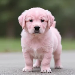 an adorable pink puppy