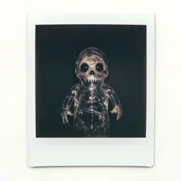 transparent horror monster polaroid photo, sharp focus, grainy - n 9