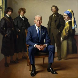 joe biden sitting alone in an empty room, character design, beautiful face, painting by gaston bussiere, katsuya terada, nc wyeth, greg rutkowski, craig mullins, vermeer, frank frazetta, mucha, trending on artstation, jeffery catherine jones
