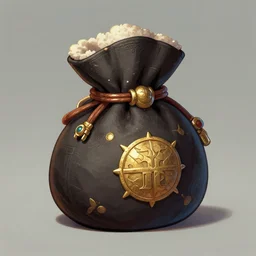 illustration of a pouch, dungeon and dragon, masterpiece, trening on artstation, asset